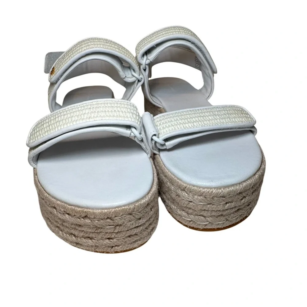 Tory Burch Kira Platform Espadrille Sport Sandals White Size 10 New